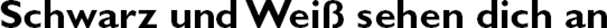 Schwarz und wei� sehen Dich an
